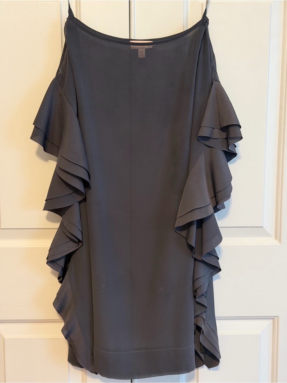 Ted Baker Classy Slate Ruffle Swim Cover-Up Size Large